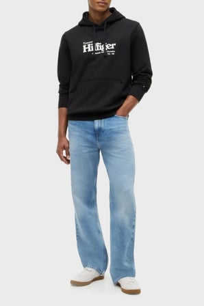 Tommy Hilfiger Pamuklu Regular Fit Kapüşonlu Sweat Erkek SWEAT MW0MW43223 BDS SİYAH