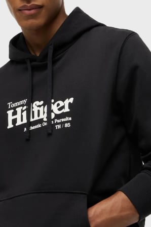 Tommy Hilfiger Pamuklu Regular Fit Kapüşonlu Sweat Erkek SWEAT MW0MW43223 BDS SİYAH