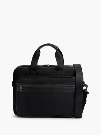 TOMMY HILFIGER Erkek Marka Logolu Günlük Kullanıma Uygun Siyah Laptop & Evrak Çantası AM0AM14445 BDS
