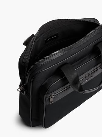 TOMMY HILFIGER Erkek Marka Logolu Günlük Kullanıma Uygun Siyah Laptop & Evrak Çantası AM0AM14445 BDS