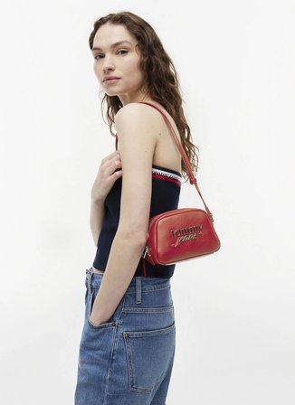 Tommy Hilfiger Kırmızı Kadın Çapraz Çanta TJW BOLD CAMERA BAG