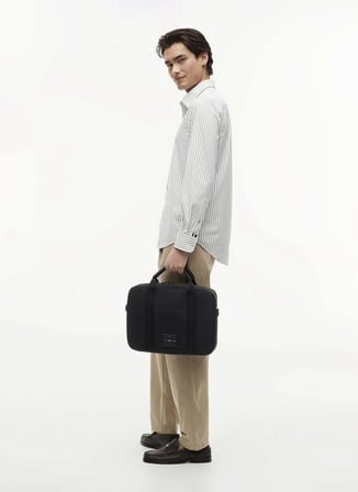 Tommy Hilfiger Siyah Erkek Laptop Çantası TH FOUNDATION COMPUTER BAG