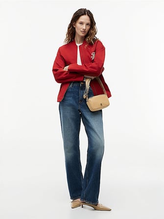 TOMMY HILFIGER Kadın Marka Logolu Günlük Kullanıma Uygun Bej Omuz Çantası AW0AW18741 RBL