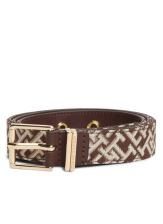 Tommy Hilfiger Kahverengi-Beyaz Kadın Kemer AW0AW18894RBL