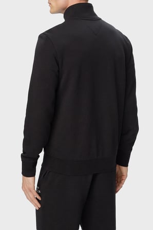 Tommy Hilfiger Logolu % 100 Pamuk Dik Yaka Fermuarlı Sweat Erkek SWEAT MW0MW43219 BDS SİYAH