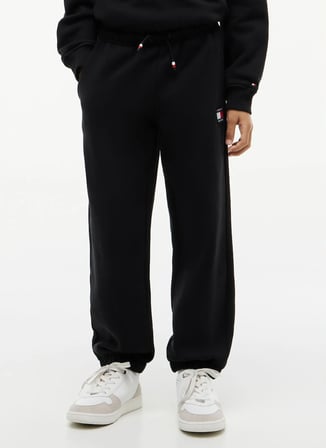 Tommy Hilfiger Siyah Erkek Çocuk Regular Fit Sweatpant KS0KS00715-HERITAGE FLAG SWEATPANTS