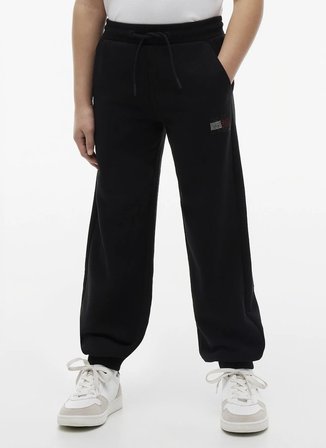 Tommy Hilfiger KG0KG09531-TOMMY RHINESTONE Siyah Kız Çocuk Sweatpant