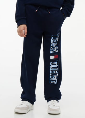 Tommy Hilfiger Lacivert Erkek Çocuk Regular Fit Sweatpant KB0KB10497-TEAM TOMMY SWEATPANT