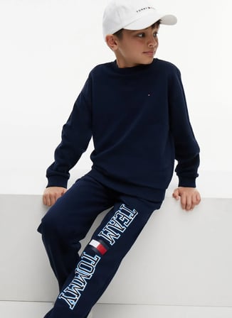 Tommy Hilfiger Lacivert Erkek Çocuk Regular Fit Sweatpant KB0KB10497-TEAM TOMMY SWEATPANT