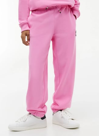 Tommy Hilfiger Pembe Kız Çocuk Regular Fit Sweatpant KS0KS00715-HERITAGE FLAG SWEATPANTS