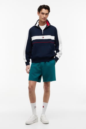 TJM RLX CBLOCK QZ Erkek Mavi Sweatshirt - DM0DM23244