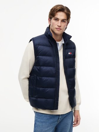 TJM LIGHT DOWN PACKABLE VEST Erkek Mavi Yelek - DM0DM23232