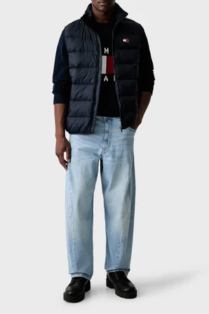 Tommy Jeans Pamuklu Logolu Regular Fit Kazak Erkek KAZAK DM0DM23413 C1G LACİVERT