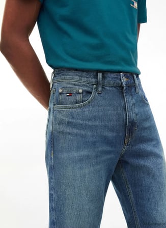 Tommy Jeans Lacivert Erkek Straight Denim Pantolon DM0DM233581BK RYAN SLIM STR CJ6034
