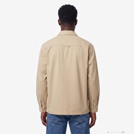 Tommy Hilfiger Essential Overshirt Erkek Bej Gömlek