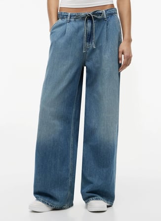 Tommy Jeans Mavi Kadın Bol Denim Pantolon DW0DW230431A5