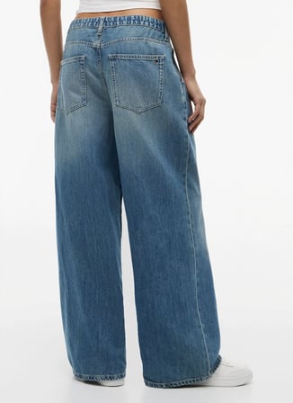 Tommy Jeans Mavi Kadın Bol Denim Pantolon DW0DW230431A5