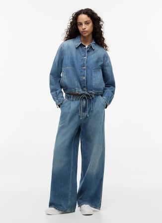 Tommy Jeans Mavi Kadın Bol Denim Pantolon DW0DW230431A5