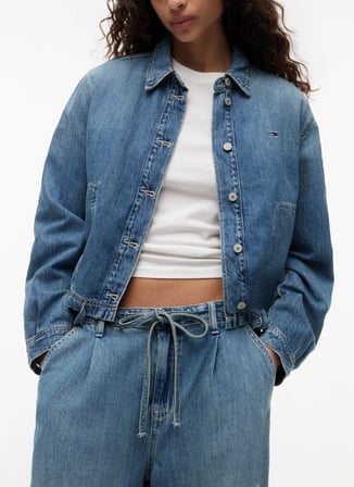 Tommy Jeans Mavi Kadın Bol Denim Pantolon DW0DW230431A5