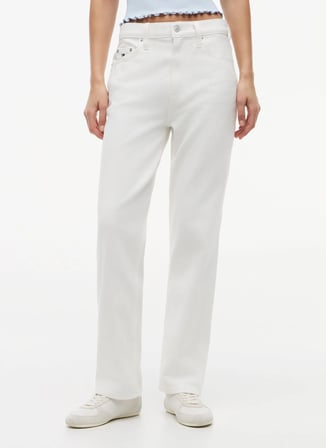 Tommy Jeans Beyaz Kadın Slim Straight Denim Pantolon DW0DW230741D0