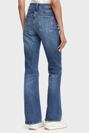 Tommy Jeans Pamuklu Slim Fit Yüksek Bel İspanyol Paça Jean Kadın KOT PANTOLON DW0DW23077 1BK MAVİ