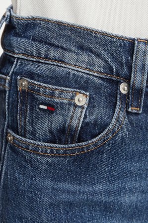 Tommy Jeans Pamuklu Slim Fit Yüksek Bel İspanyol Paça Jean Kadın KOT PANTOLON DW0DW23077 1BK MAVİ