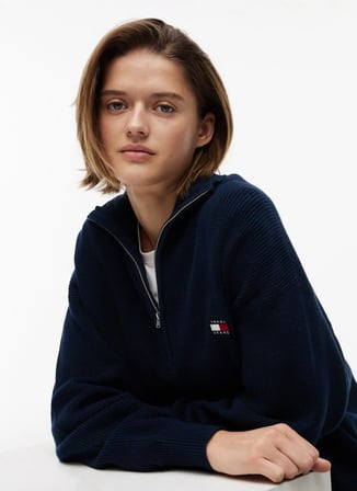 Tommy Jeans Mavi Kadın Kazak DW0DW22928C1G
