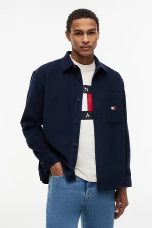 TJM BRICK CORD OVERSHIRT EXT Erkek Mavi Gömlek - DM0DM21698