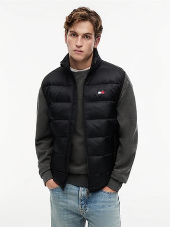 TOMMY HILFIGER Erkek Marka Logolu Günlük Kullanıma Uygun Siyah Yelek DM0DM23232 BDS