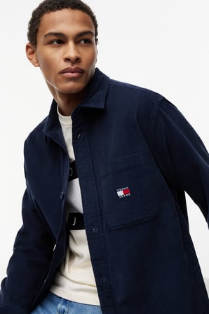 TJM BRICK CORD OVERSHIRT EXT Erkek Mavi Gömlek - DM0DM21698