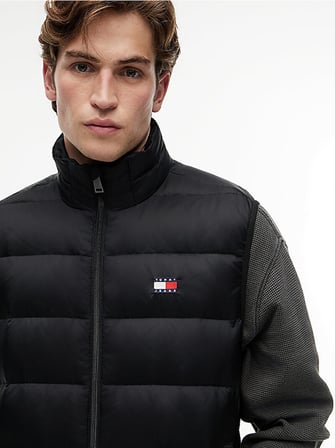 TOMMY HILFIGER Erkek Marka Logolu Günlük Kullanıma Uygun Siyah Yelek DM0DM23232 BDS