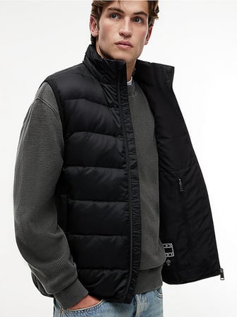 TOMMY HILFIGER Erkek Marka Logolu Günlük Kullanıma Uygun Siyah Yelek DM0DM23232 BDS