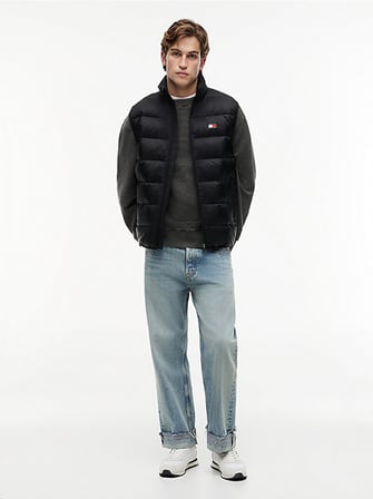 TOMMY HILFIGER Erkek Marka Logolu Günlük Kullanıma Uygun Siyah Yelek DM0DM23232 BDS
