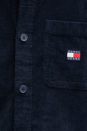 Tommy Jeans Pamuklu Loose Fit Uzun Kollu Kadife Gömlek Erkek GÖMLEK DM0DM21698 C1G LACİVERT