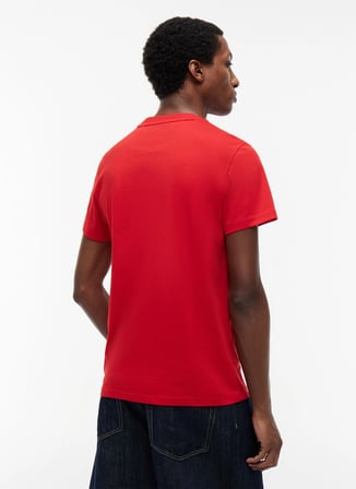 Tommy Jeans Kırmızı Erkek T-Shirt DM0DM22538XML TJM SLIM SIGN CHEST