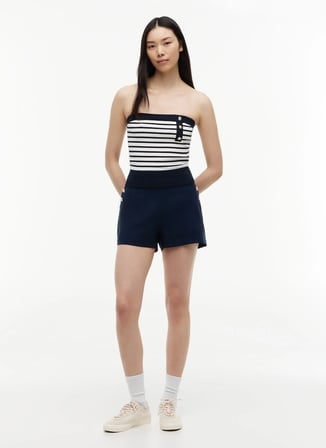 Tommy Jeans Beyaz Kadın Straplez Çizgili Kazak DW0DW229240A7