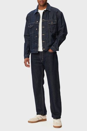 Tommy Jeans Pamuklu Relaxed Fit Kot Ceket Erkek MONT DM0DM23328 1BK MAVİ