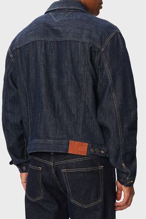Tommy Jeans Pamuklu Relaxed Fit Kot Ceket Erkek MONT DM0DM23328 1BK MAVİ