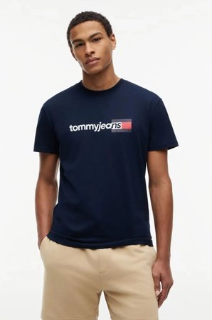 Tommy Jeans Erkek Tişört-DM0DM23406