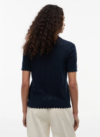Tommy Jeans Lacivert Kadın Nakışlı Polo T-Shirt DW0DW22932C1G