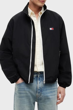 Tommy Jeans Logolu Regular Fit Dik Yaka Mont Erkek MONT DM0DM23229 BDS SİYAH