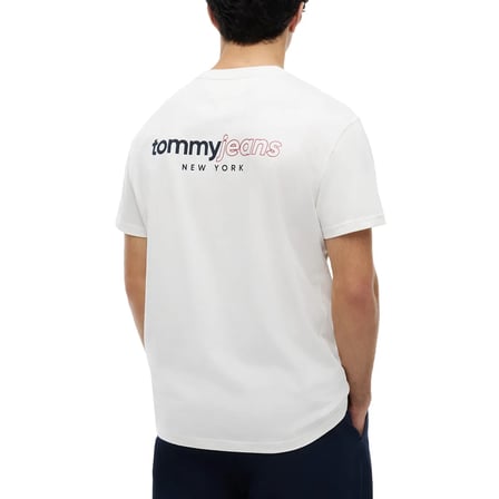 TOMMY HILFIGER Erkek Marka Logolu Günlük Kullanıma Uygun BBeyazZ T-Shirt DM0DM23375 YBH