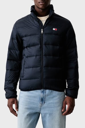 Tommy Jeans Kapitoneli Relaxed Fit Dik Yaka Mont Erkek MONT DM0DM23231 C1G LACİVERT