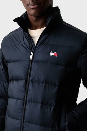 Tommy Jeans Kapitoneli Relaxed Fit Dik Yaka Mont Erkek MONT DM0DM23231 C1G LACİVERT
