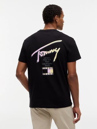 TOMMY HILFIGER Erkek Marka Logolu Günlük Kullanıma Uygun Siyah T-Shirt DM0DM23253 BDS