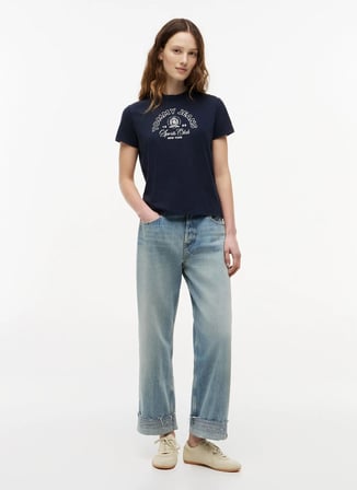 Tommy Jeans Mavi Kadın Slim Straight Denim Pantolon DW0DW231081AB