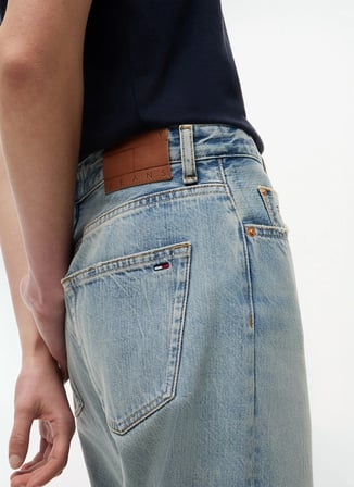 Tommy Jeans Mavi Kadın Slim Straight Denim Pantolon DW0DW231081AB