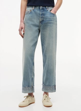 Tommy Jeans Mavi Kadın Slim Straight Denim Pantolon DW0DW231081AB