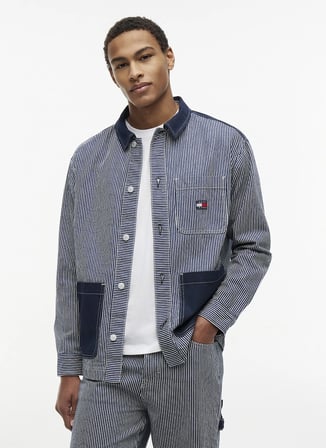 Tommy Jeans Lacivert Erkek Denim Gömlek DM0DM236601BK SHIRT JACKET CJ6053
