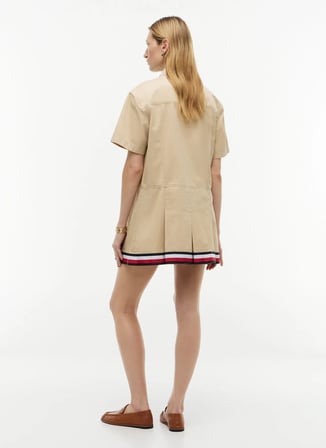 Tommy Jeans Bej Kadın Polo Yaka Elbise DW0DW22848AB9